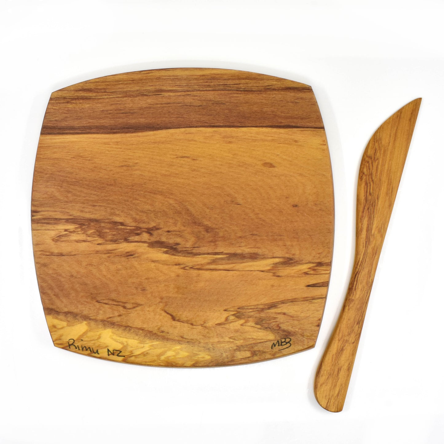 Rimu cheeseboard and knife - small