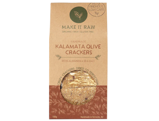 Kalamata Olive Crackers with Almond & Sea Salt