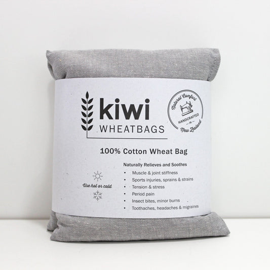 Grey Linen  Cotton Wheat Bag